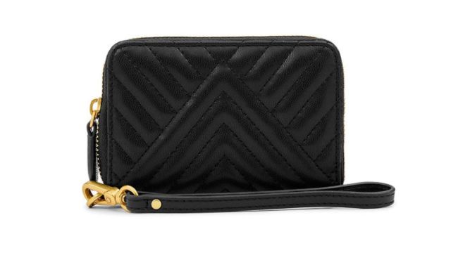 MIRAGGIO Nora Black Zip Around Wallet