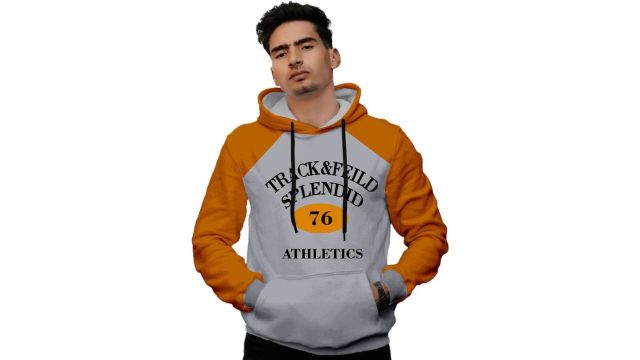 MYEONN Men Full Sleeve Printed Hooded Sweatshirt