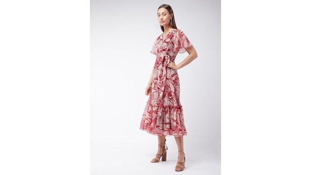 Miss Chase Women's V Neck Maxi Dress