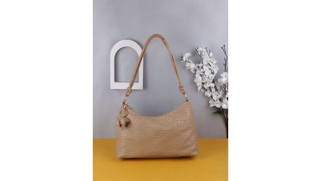 Mochi Structured Hobo Bag with Tasselled