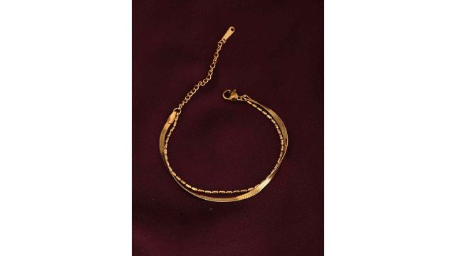 PALMONAS Gold-Plated Wraparound Bracelet
