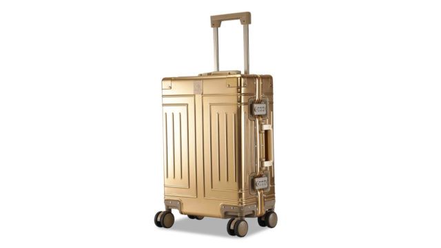 PERQUISITE Aluminium Trolley Range Champagne Hard 20" Cabin Luggage