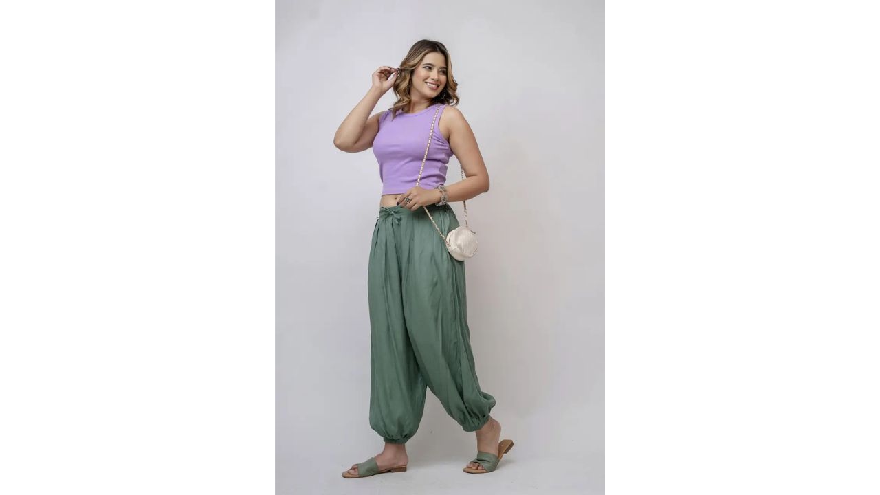 PXS Women Rayon Harem Dhoti Pant Solid Women Dhoti
