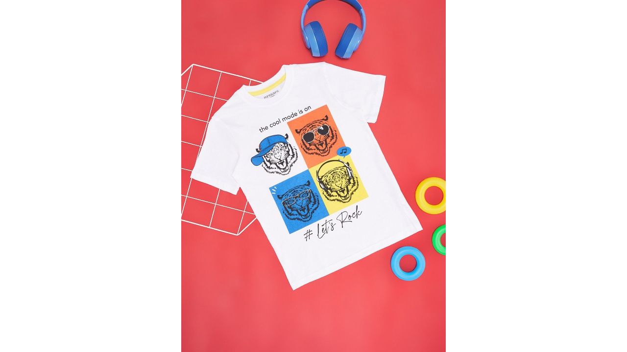 Pantaloons Junior Boys Graphic Print Round Neck T-shirt
