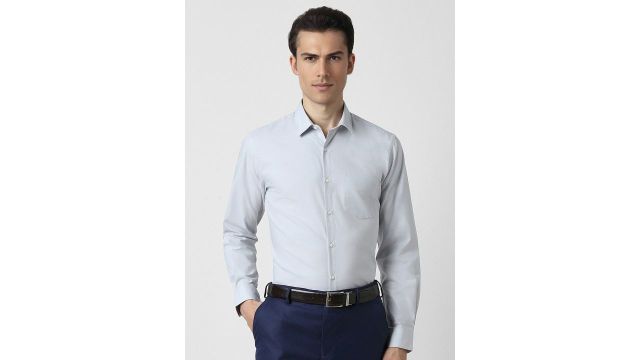 Peter England Slim Fit Opaque Formal Shirt