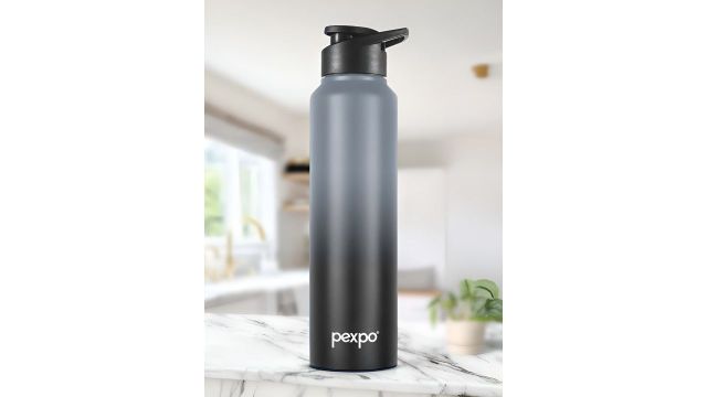 Pexpo CRAFT Grey Colourblocked Stainless Steel Single Wall Vacuum Sipper - 950ml