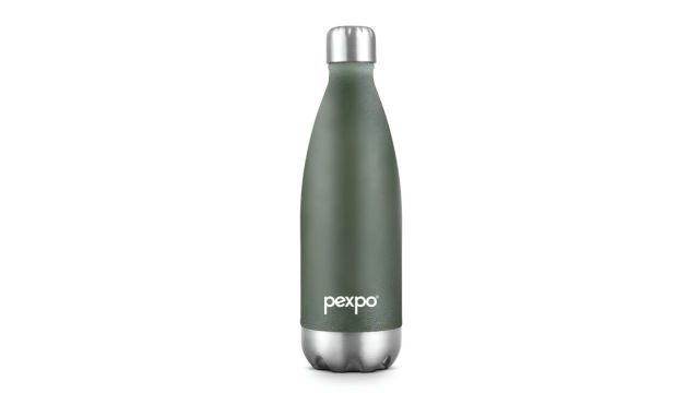 Pexpo ELECTRO Green Stainless Steel Double Wall Vacuum Water Bottle - 500ml