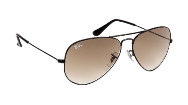 RAY-BAN Men Gradient Brown Lens Pilot Sunglasses