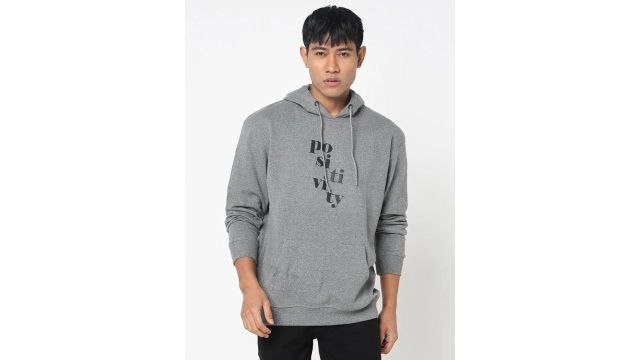 R&B Men Full Sleeve Solid Hooded Sweatshirt