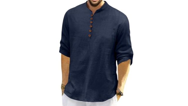 ROYALSCOUT Men's Cotton Polyester Blend Short Kurta