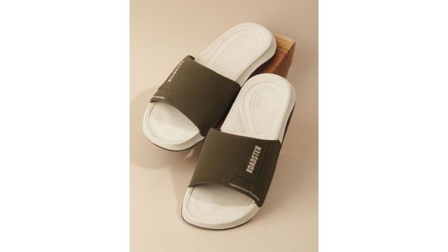 Roadster The Lifestyle Co. Men Olive Green Printed Sliders