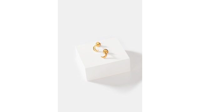 SHAYA Gold-Plated 925 Silver Contemporary Studs Earrings
