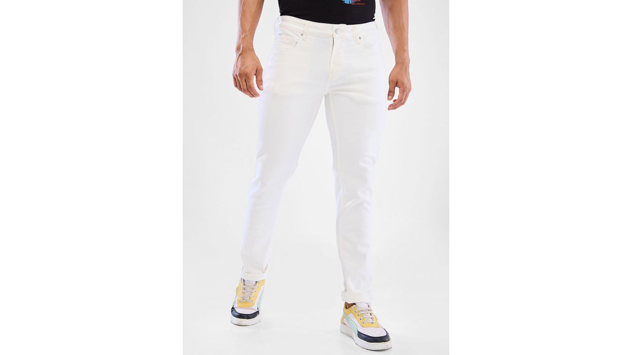 SPYKAR Men Slim Fit Low-Rise Clean Look Cropped Jeans