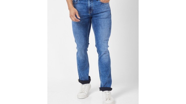 SPYKARMen Bootcut Low Distress Light Fade Stretchable Jeans