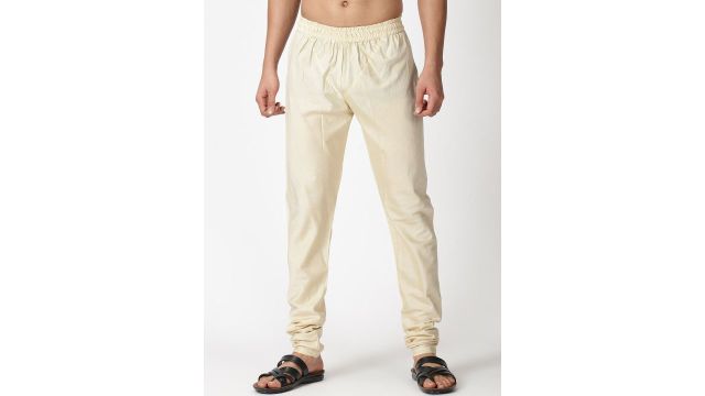 Saffron Threads Men Slim-Fit Churidar