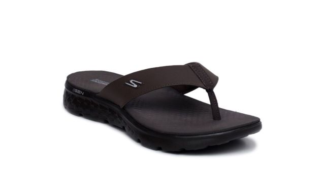 SkechersMen Brown Flip Flops