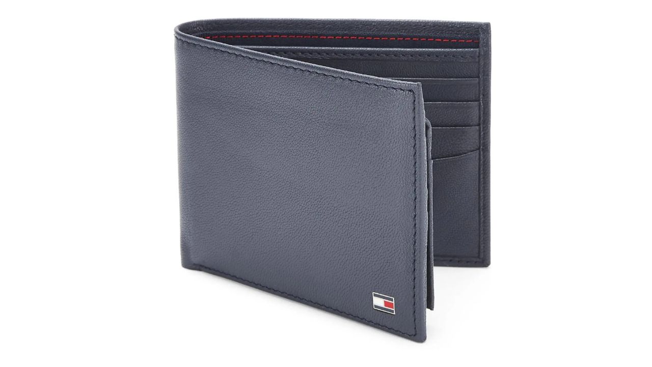 TOMMY HILFIGER Men Casual Blue Genuine Leather Wallet