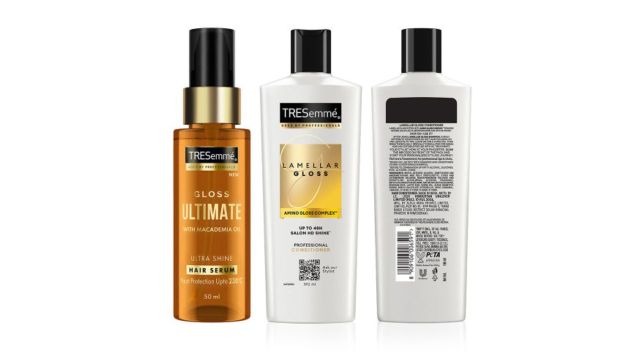 TRESemme Set of Gloss Hair Serum, Lamellar Gloss Shampoo & Conditioner