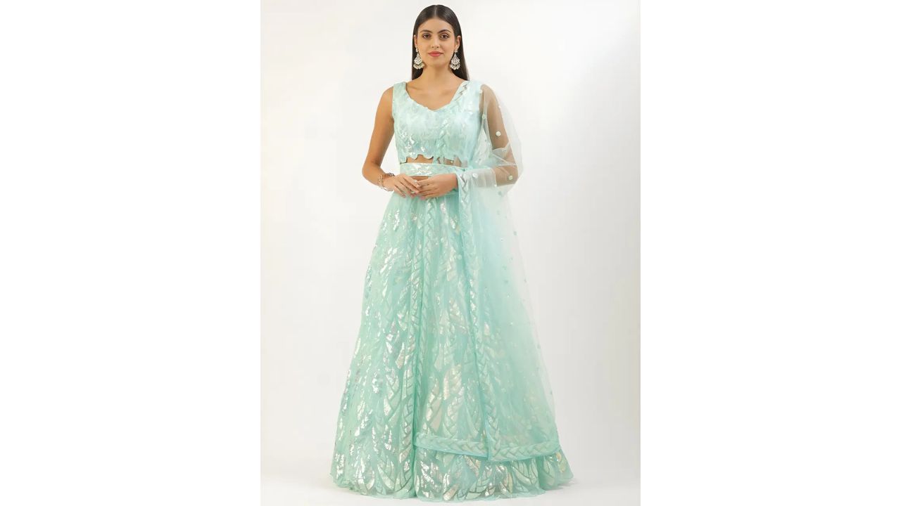 Tasrika Embroidered Semi Stitched Lehenga Choli