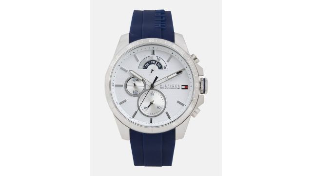 Tommy Hilfiger Men White & Silver-Toned Analogue Watch