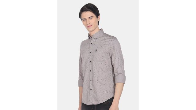 U.S. Polo Assn. Denim Co. Men Printed Slim Fit Casual Cotton Shirt