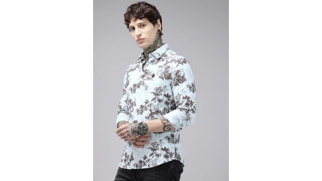 U.S. Polo Assn. Denim Co. Pure Cotton Floral Printed Casual Shirt