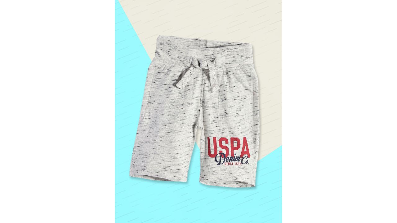 U.S. Polo Assn. Kids Boys Off-White & Black Solid Shorts