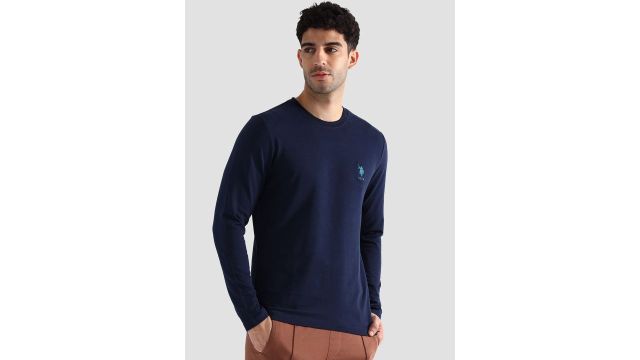 U.S. Polo Assn. Round Neck Pure Cotton Lounge T-Shirt