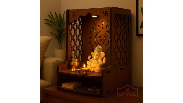 UPYOG Wooden Pooja Stand
