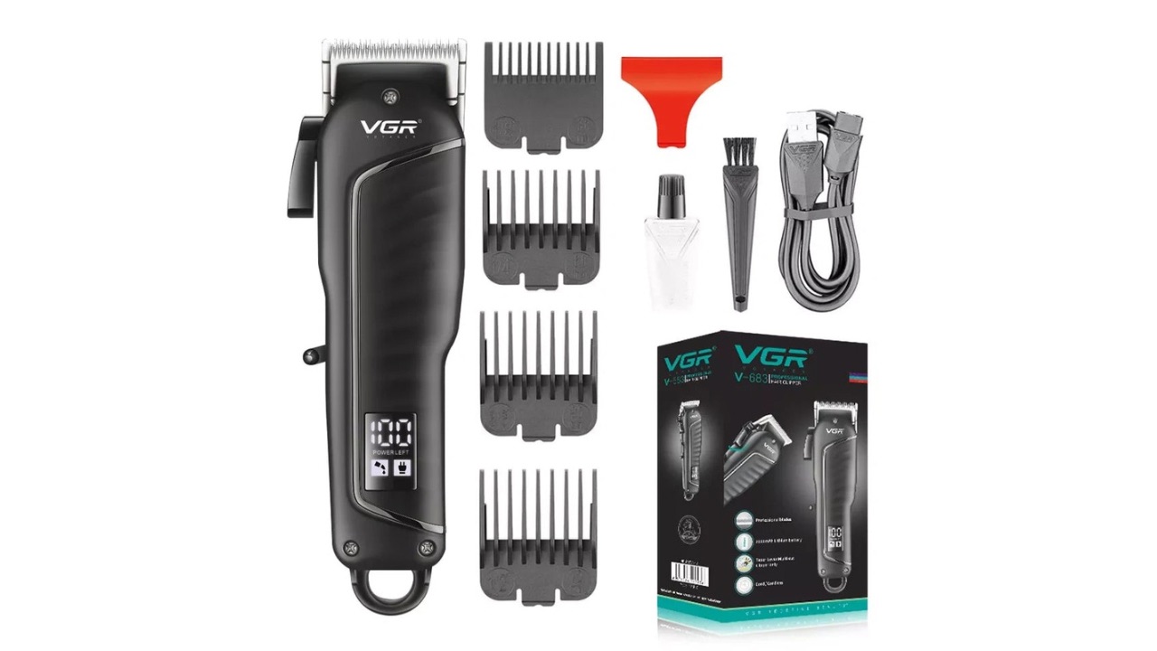 VGR V-683 Hair Clipper For Men, Black