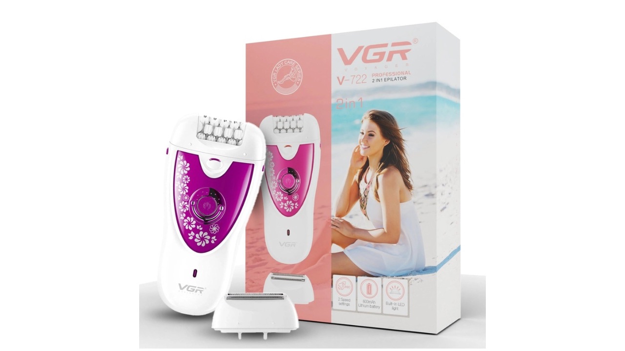 VGR V-722 Professional 2 in 1 Cordless Epilator for Women