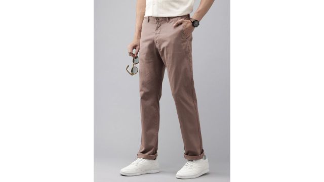 Van Heusen Men Micro Ditsy Printed Comfort Fit Chinos Trousers