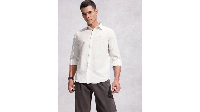 WROGN Abstract Printed Pure Cotton Casual Shirt