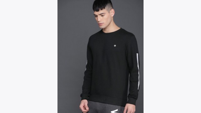 WROGNMen Black Solid Sweatshirt