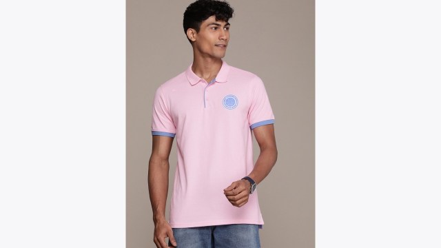 WROGNSolid Polo Collar Casual T-shirt