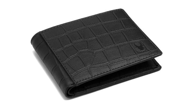 WildHorn Black Croco Leather Men's Wallet
