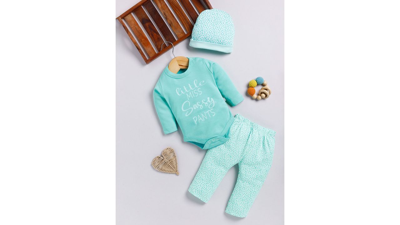 YK X Tinyo Infant Girls Printed Pure Cotton Bodysuit Set