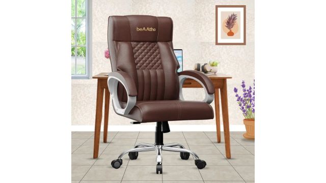beaatho Oxford High Back Ergonomic Revolving Leatherette Office Executive Chair