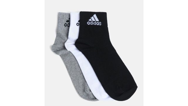 ADIDASMen Pack Of 3 Ankle-Length Socks