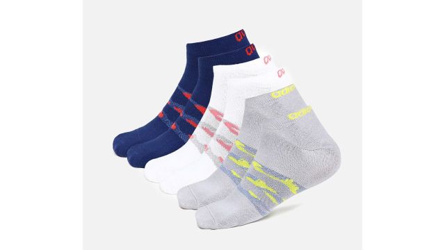 ADIDASPack Of 3 Patterned Ankle Length Socks