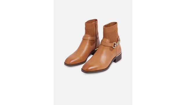 ALDO Women Brown Solid Leather Boots