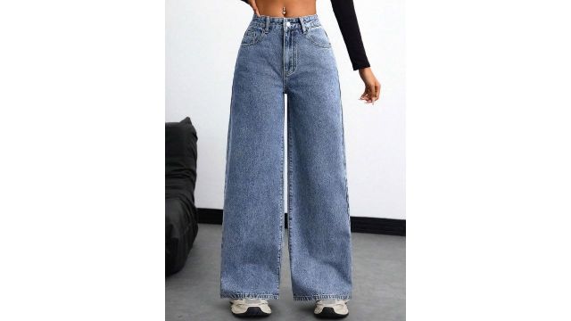 Aadvi Fashion Women Original High-Rise Wide Leg Jeans