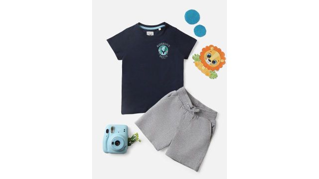 Allen Solly Junior Boys Printed T-Shirt With Shorts