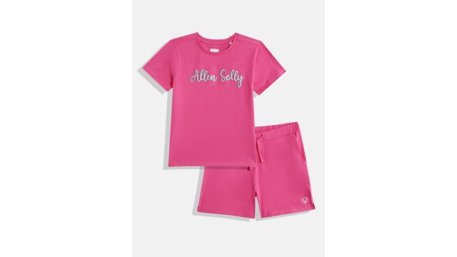 Allen Solly Junior Girls Cotton Printed T-shirt with Shorts