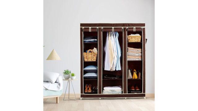 Amazon Brand - Solimo 2 Door Wardrobe | Almirah for Clothes Wooden