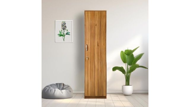 Amazon Brand - Solimo Optima Wardrobe (Leon Teak, 6 Feet)