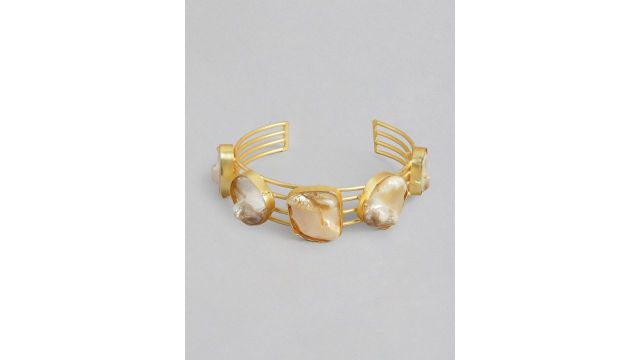 Anouk Women Gold‑Plated Mother of Pearl Cuff