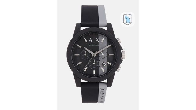 Armani Exchange Men Black Analogue Watch