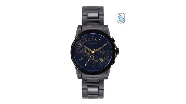 Armani Exchange Men Black Dial Bracelet Style Straps Analogue Multi Function Watch AX2513