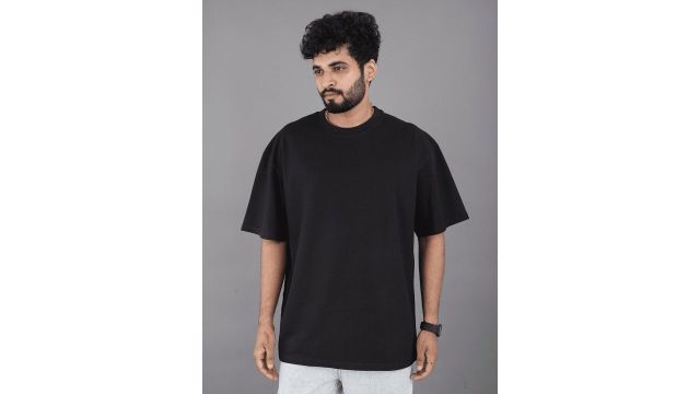 BROWN BROTHERS Unisex Pure Cotton Round Neck Short Sleeves Oversized Pockets T-shirt